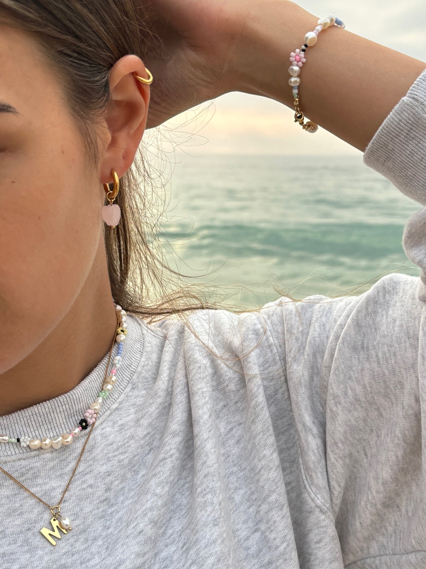 Heartly Quartz Hoops