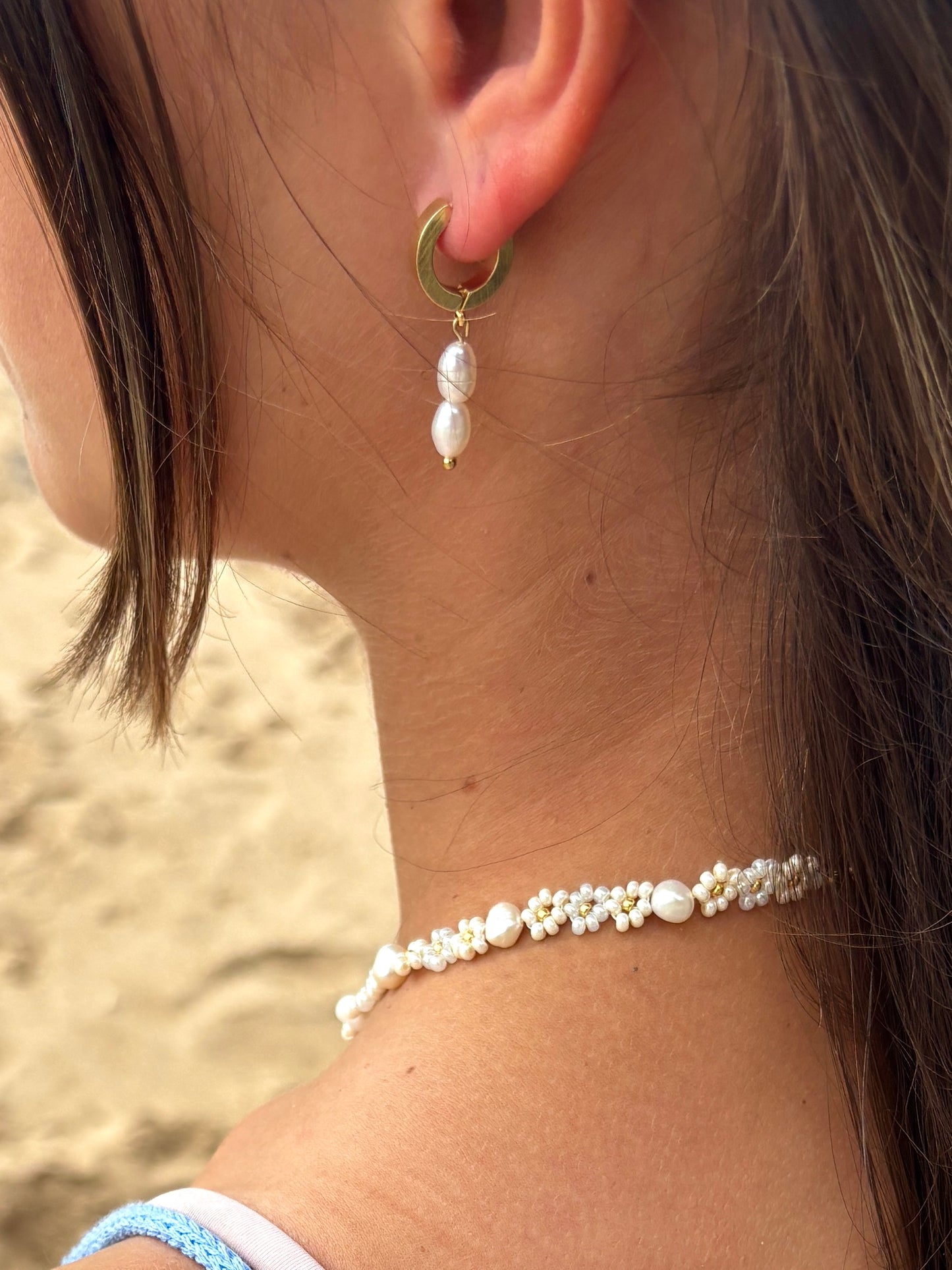 Clear Pearl Ohrringe