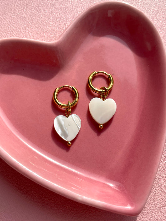 Shelly Heart Hoops