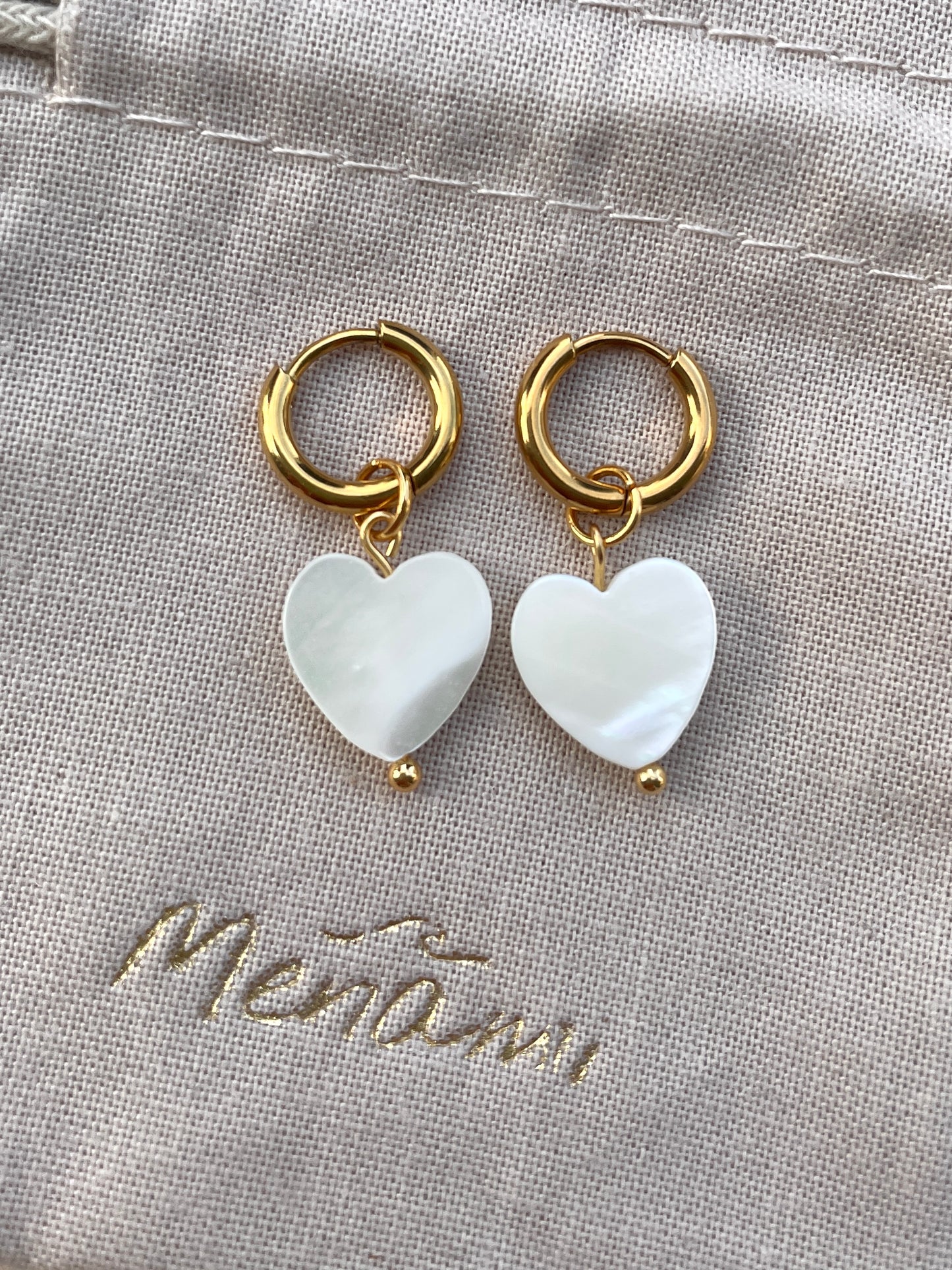 Shelly Heart Hoops