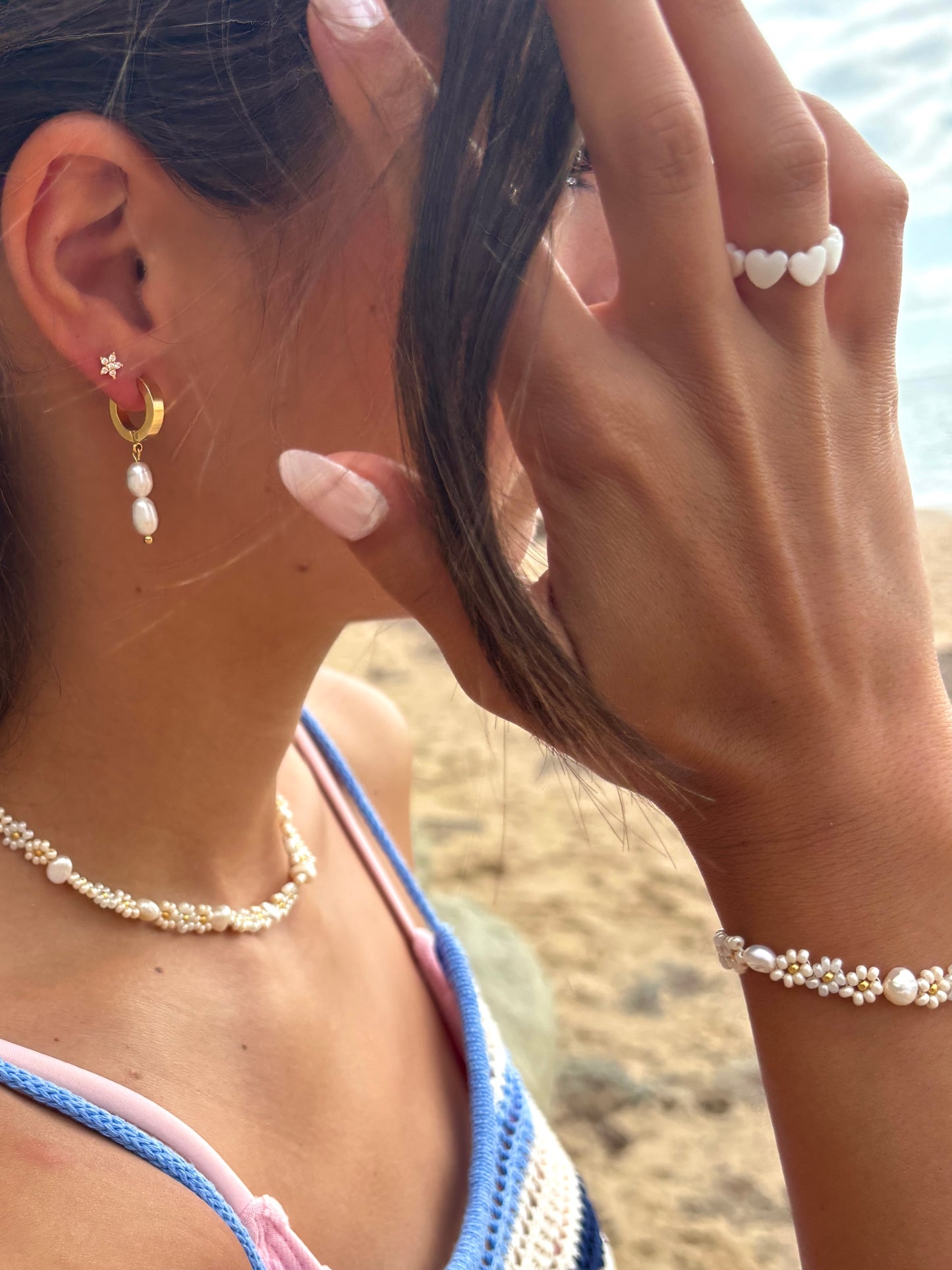 Clear Pearl Ohrringe