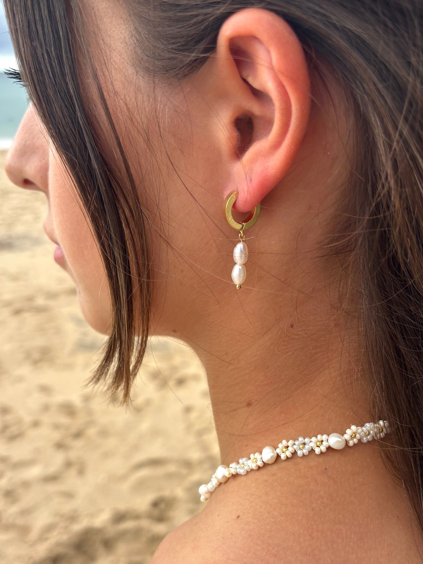 Clear Pearl Ohrringe