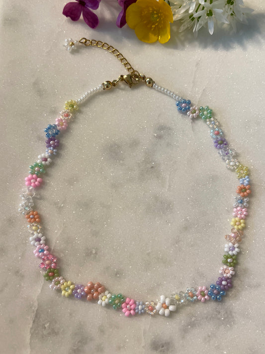 Rainbow Flower Kette